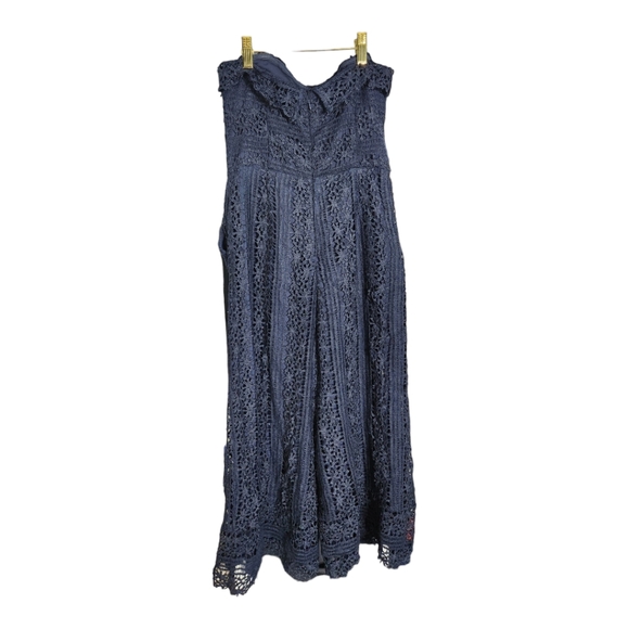 Anthropologie Greylin lace strapless jumpsuit size S in navy - Picture 4 of 7